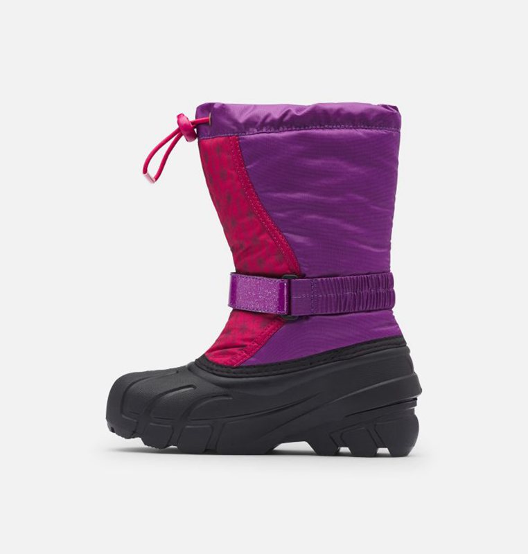 Kids Snow Boots Purple/Black - Sorel Disney X Youth Flurry™ Frozen 2 –Anna Edition - 036-FCQXNM